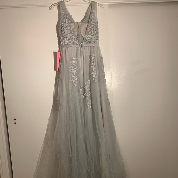 Silver Prom Dress - Picture 2 of 5